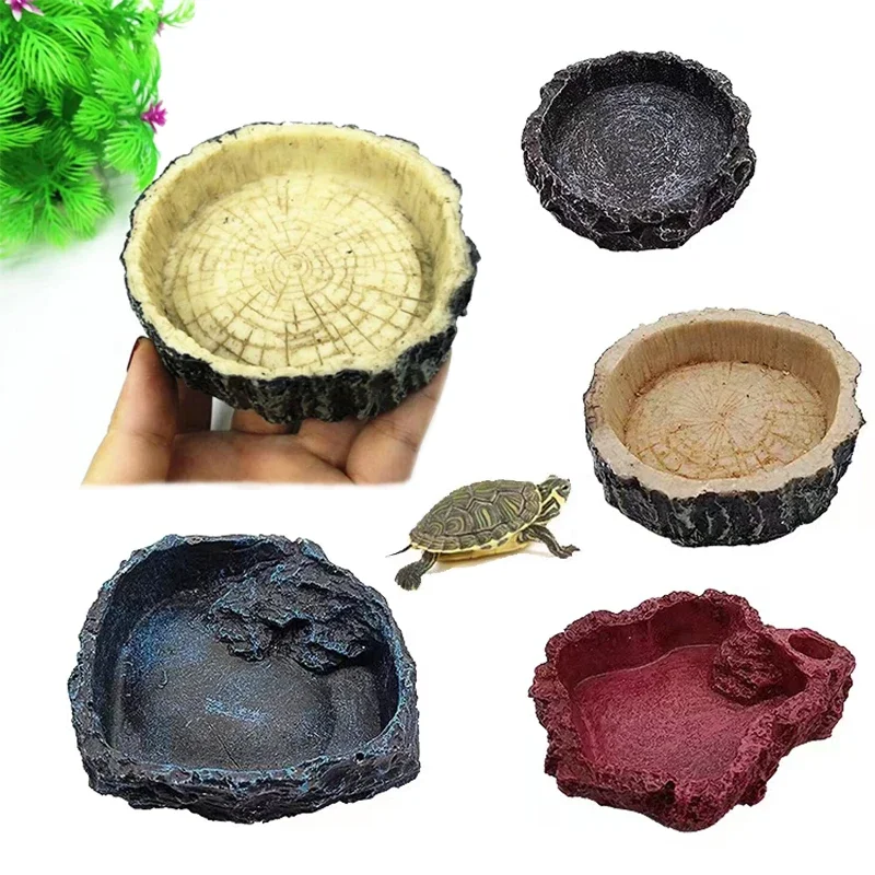 Pet Reptile Feeder Bowl Resin  – Aquarium Fish Jar recenzja i cena